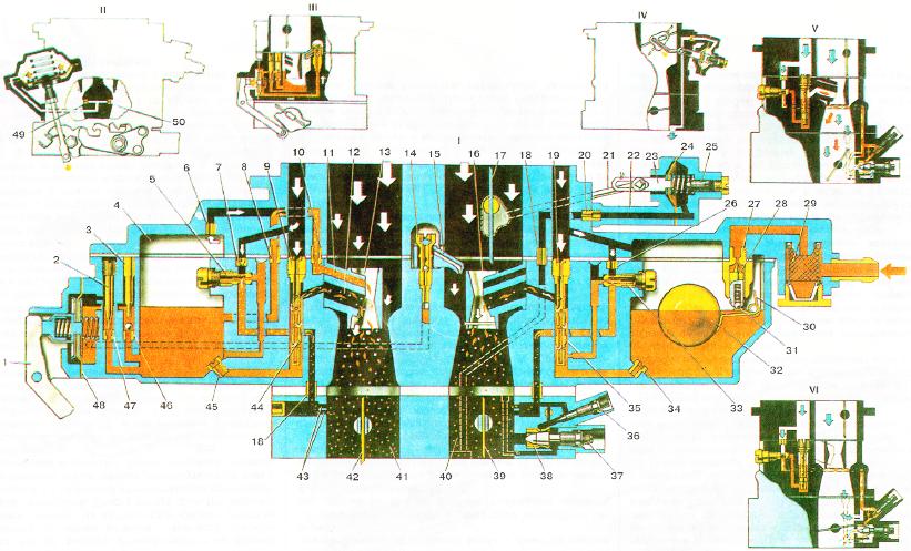 Вебер карбюратор схема